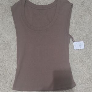 We The Free Scoop Neck Tank Top - Taupe